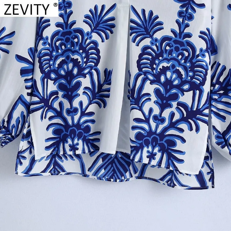 Vintage Blue Totem Floral