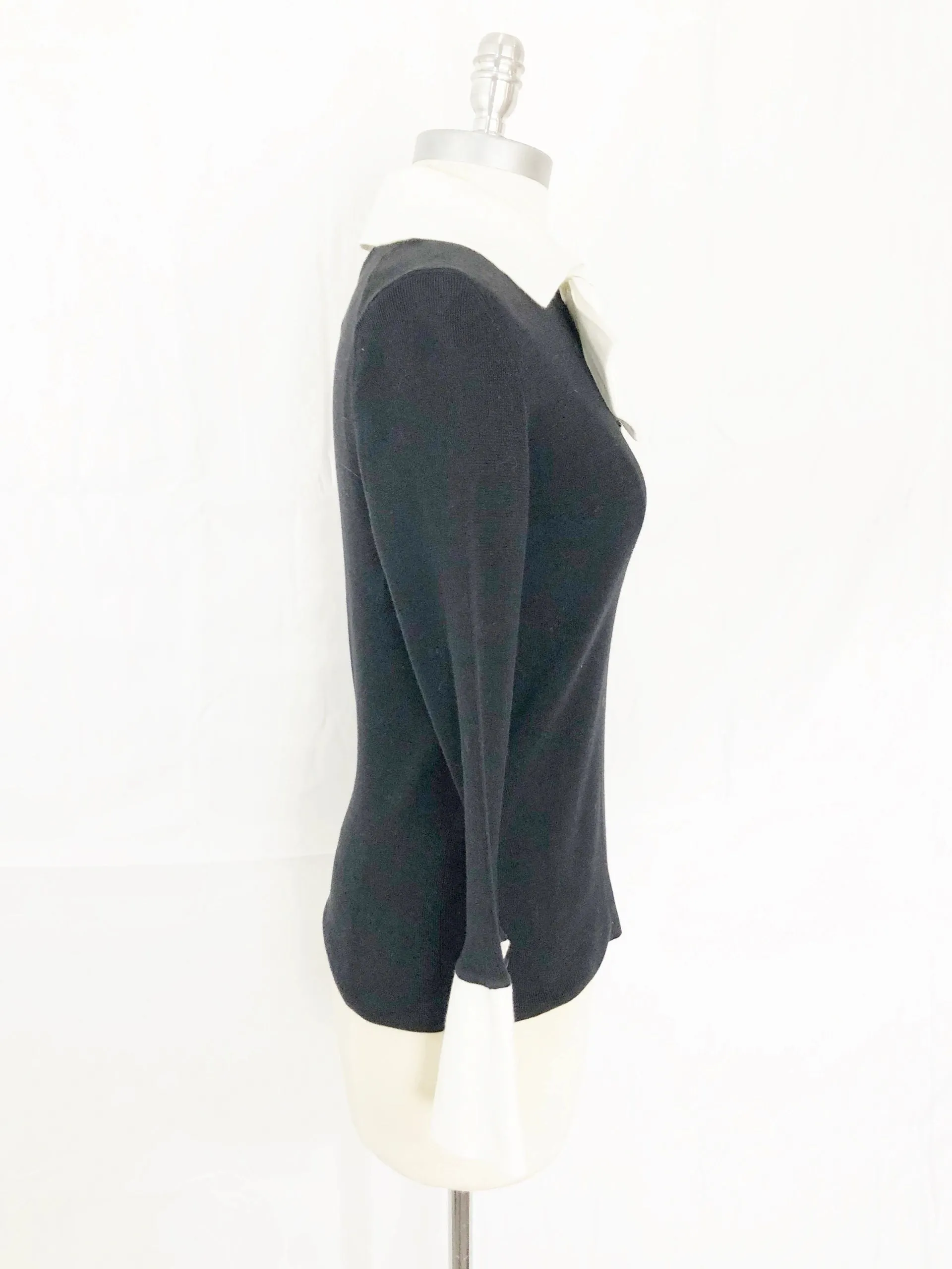 Vintage Chanel Sweater With Removable Bow Size M
