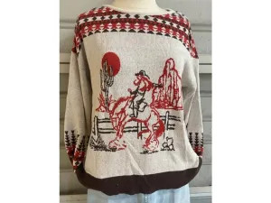 Vintage Cowgirl Sweater - Cotton & Rye Outfitters