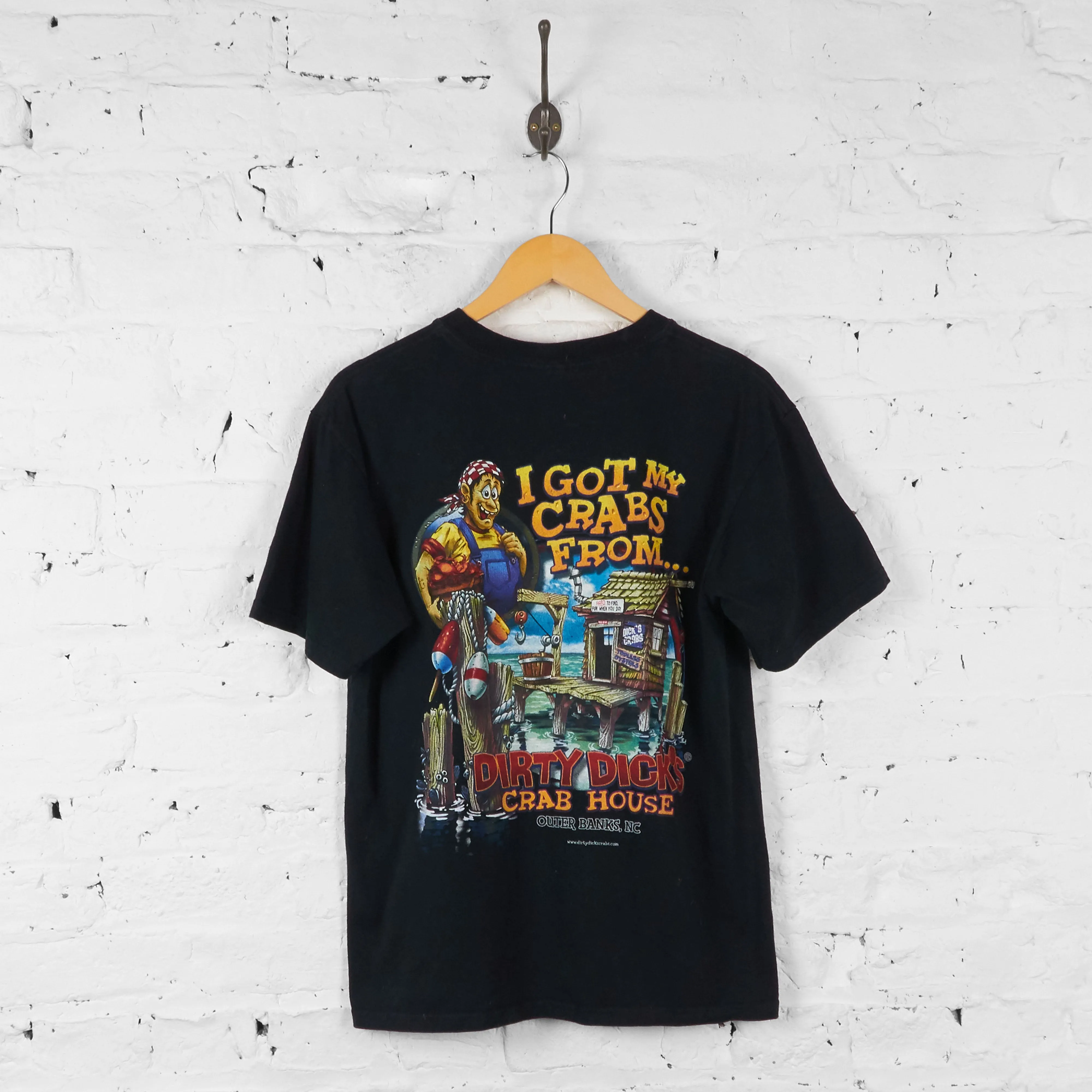Vintage Dirty Dick's Crab House T-shirt - Black - M