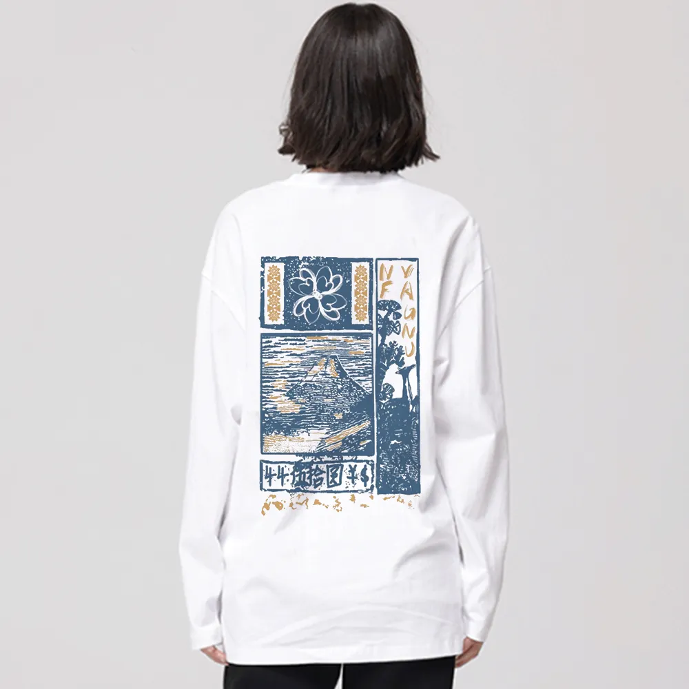 Vintage Graphic Print Long Sleeves