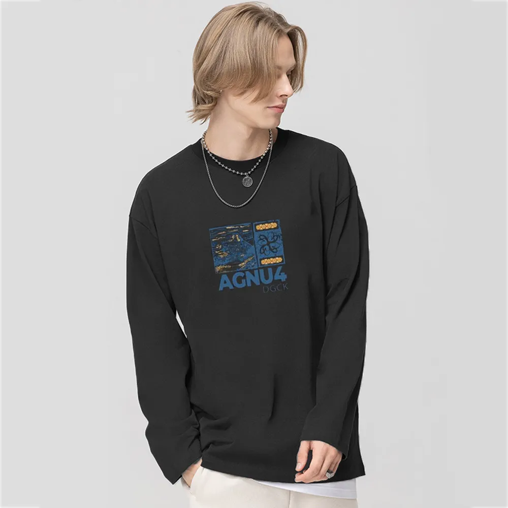 Vintage Graphic Print Long Sleeves