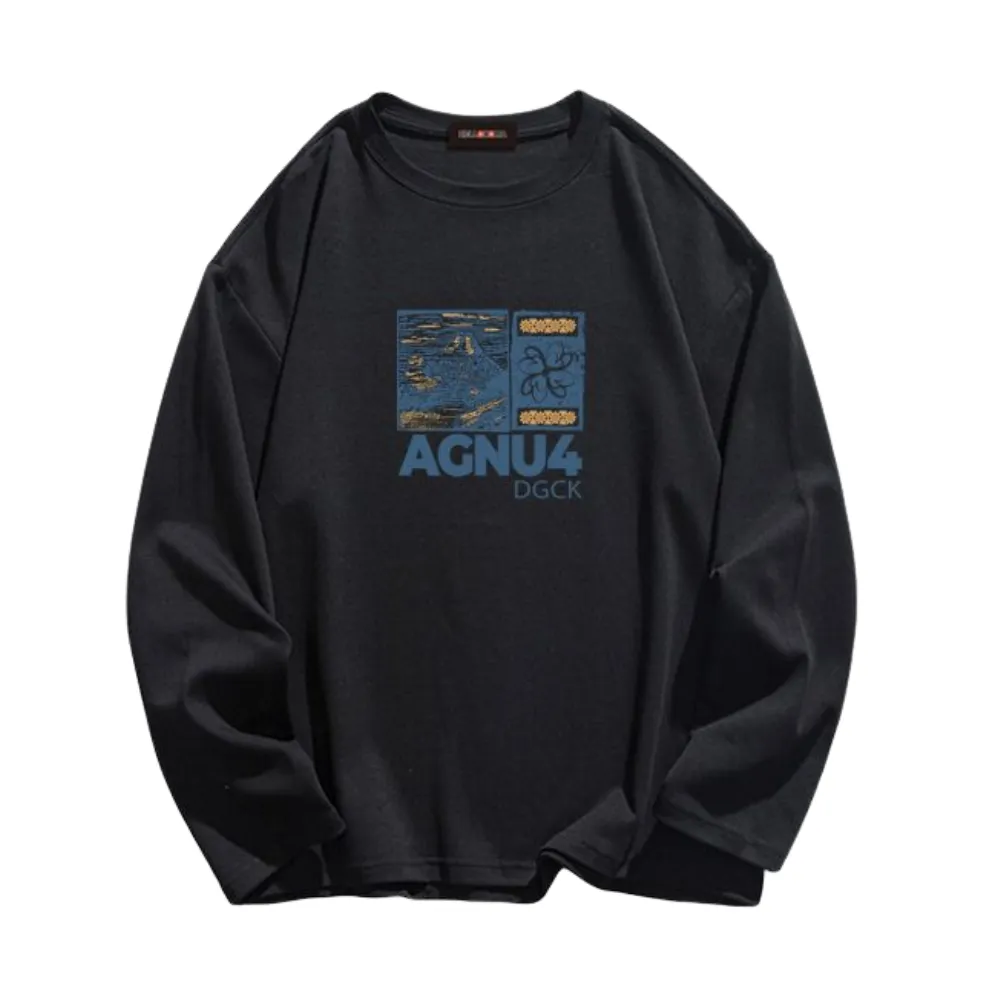 Vintage Graphic Print Long Sleeves