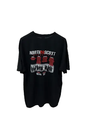 Vintage North Scott Wrestling T-Shirt Black XLarge