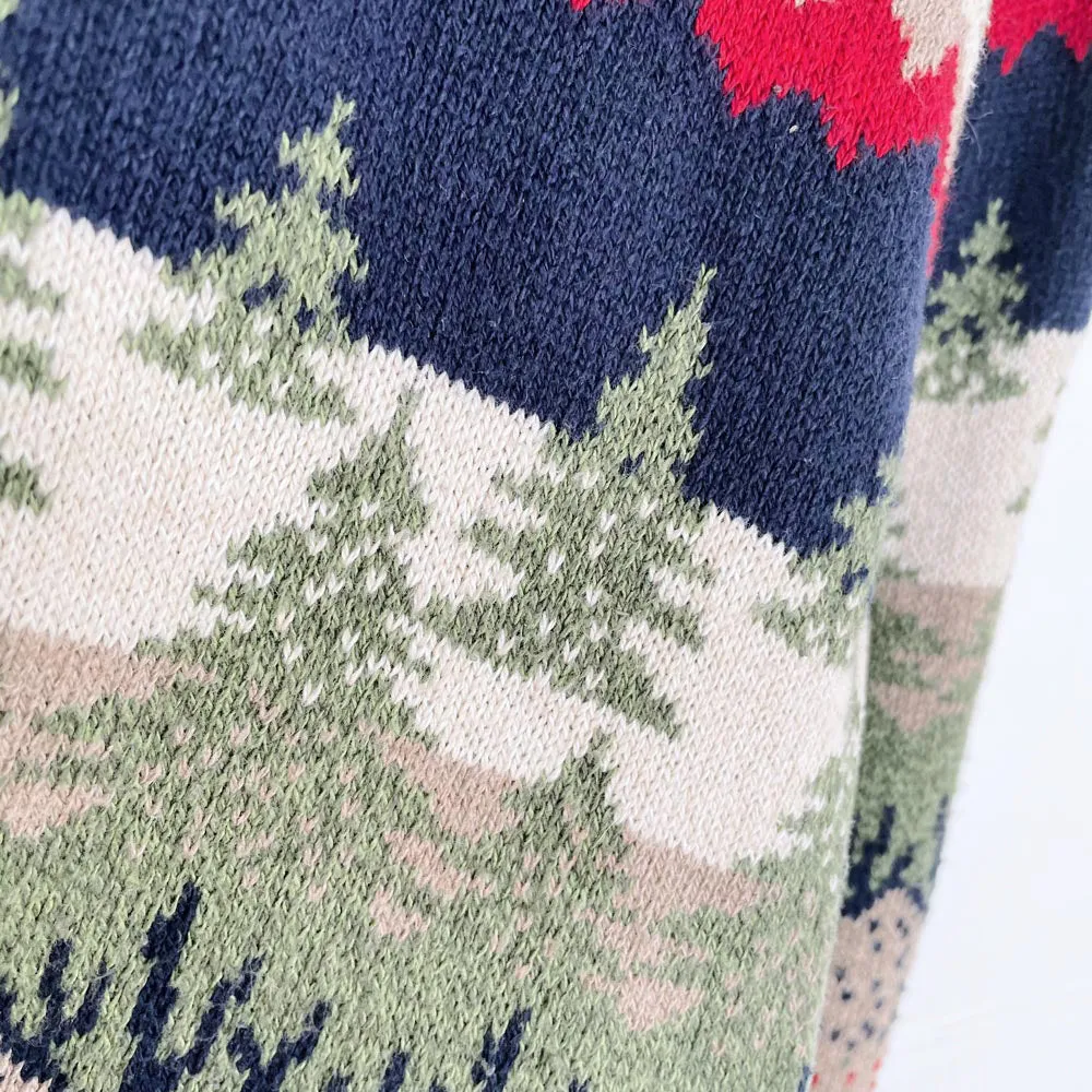 vintage northern treasures x parkhurst cottage skiers knit cardigan