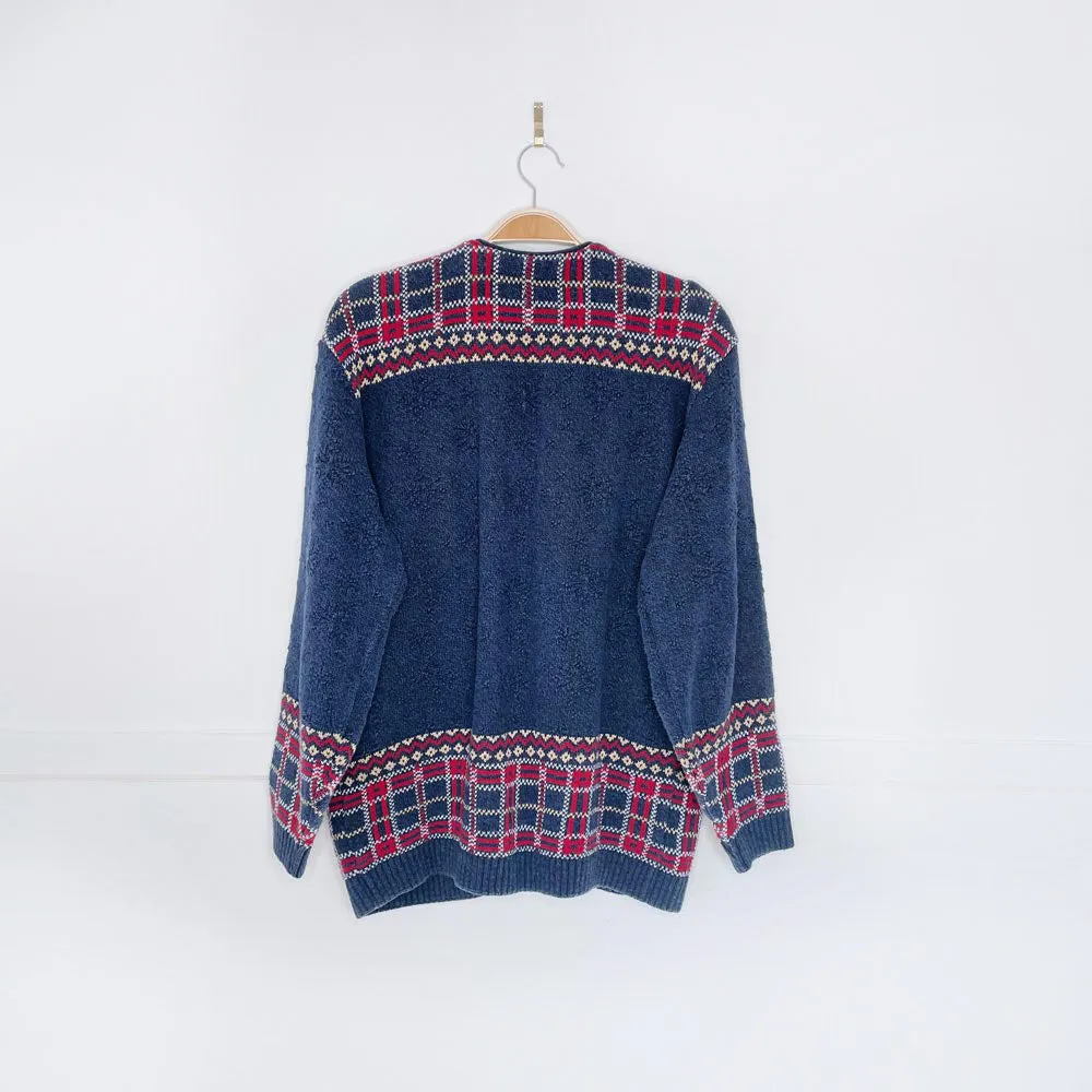 vintage northern treasures x parkhurst cottage skiers knit cardigan