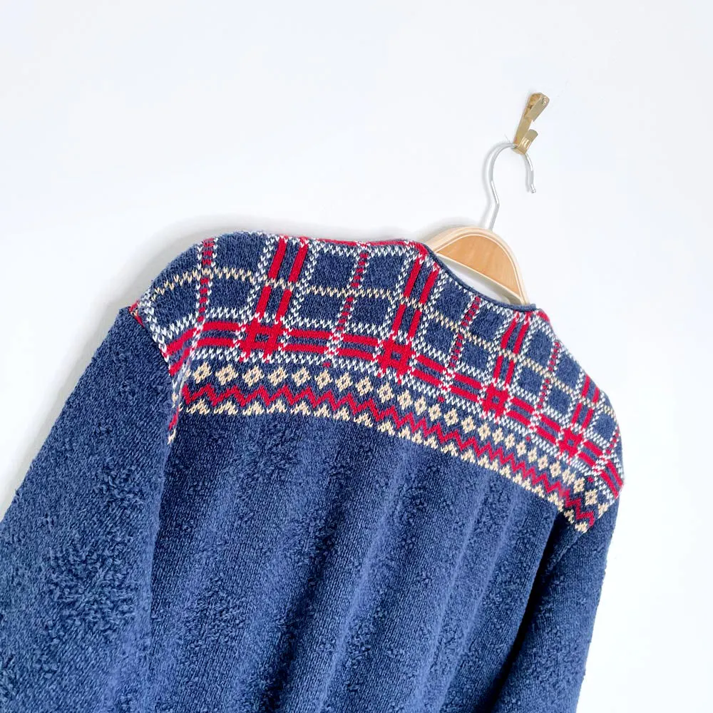 vintage northern treasures x parkhurst cottage skiers knit cardigan