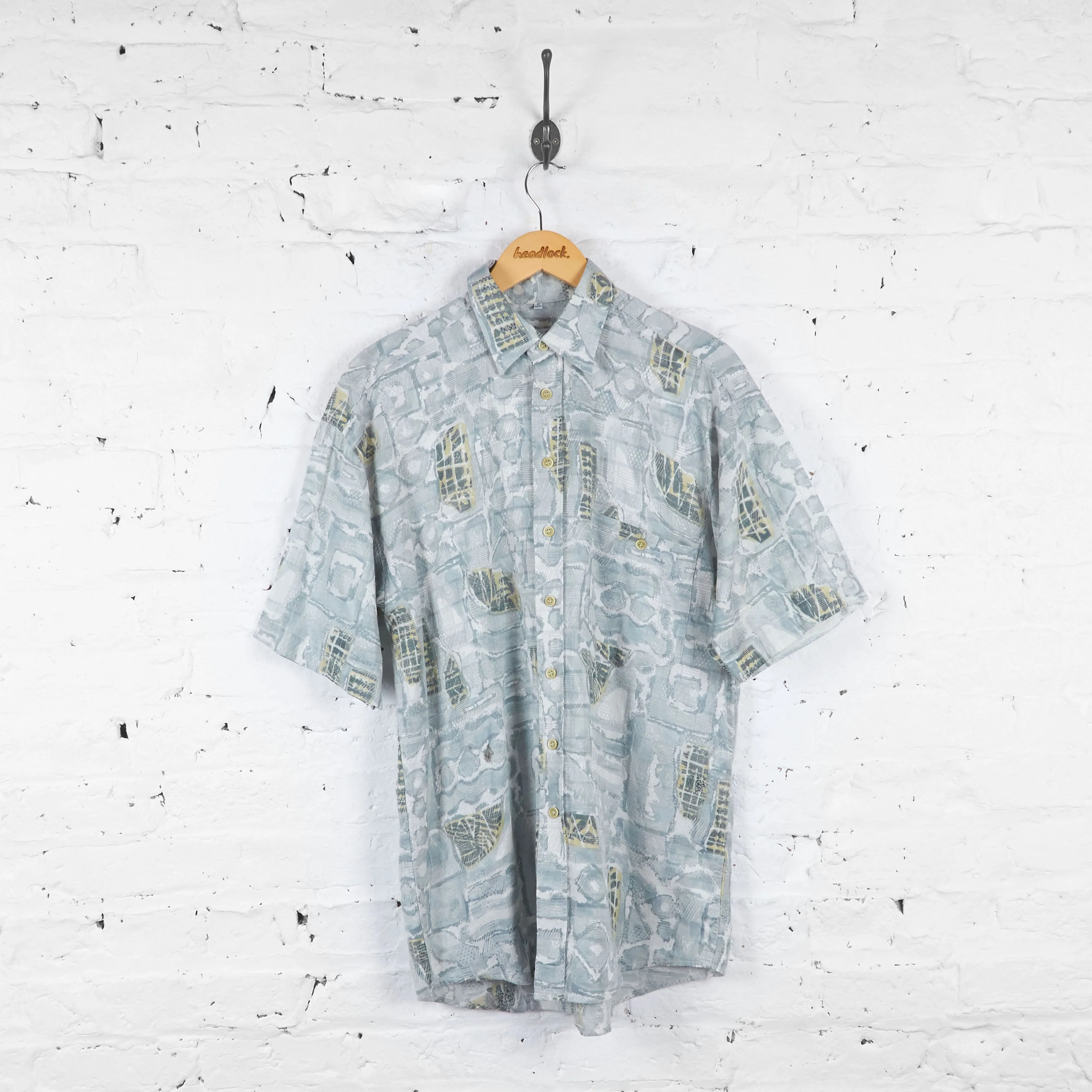 Vintage Pattern Shirt - Blue - M
