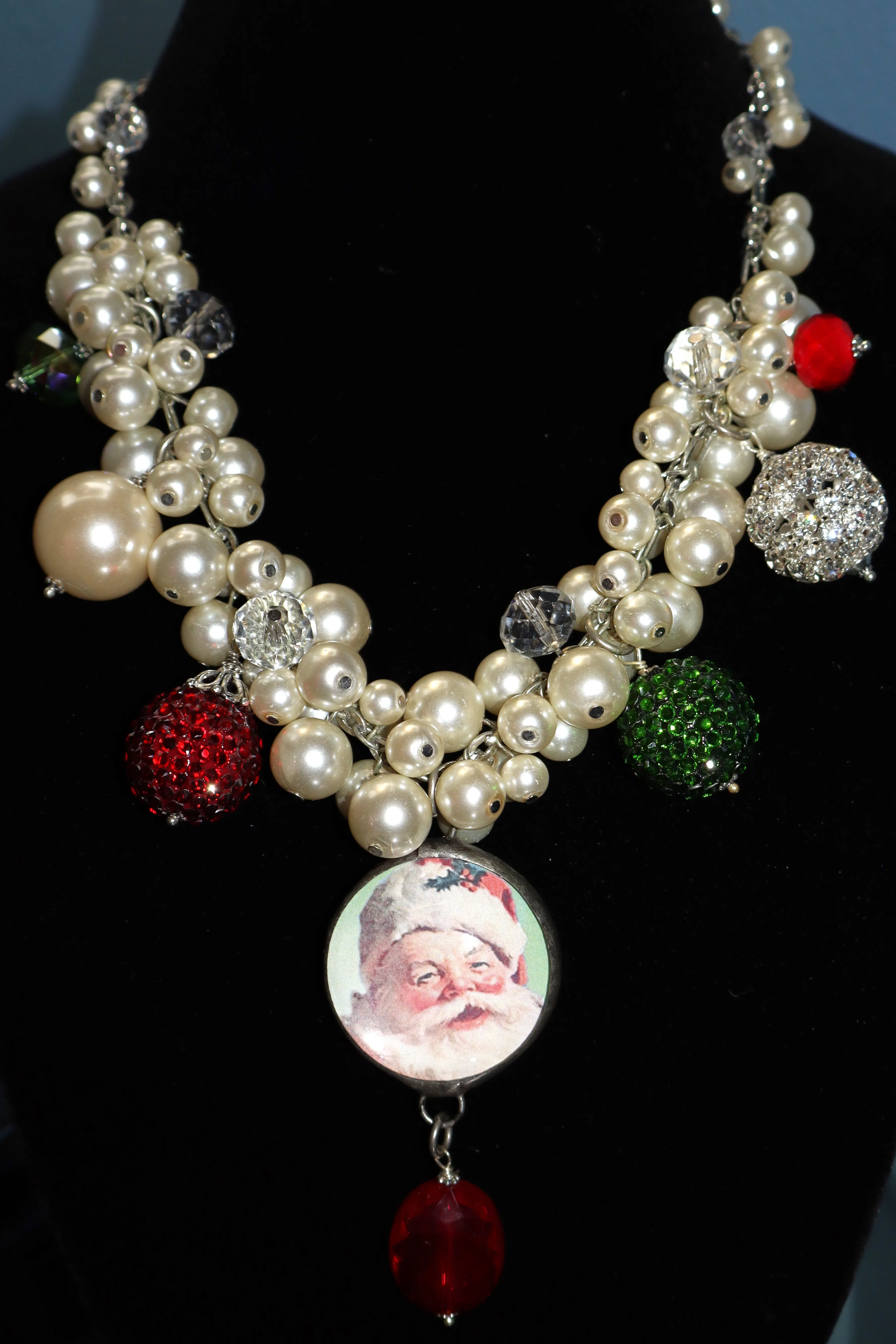 Vintage Pearl Christmas Necklace
