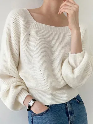 Vintage Square Collar Sweater