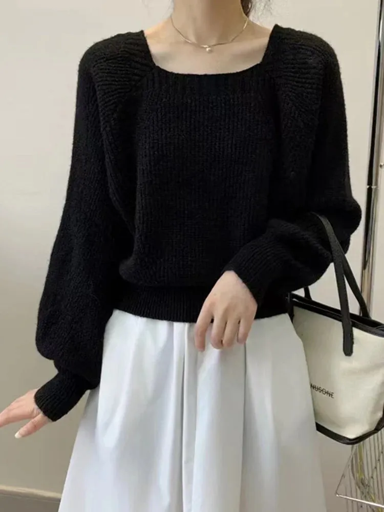 Vintage Square Collar Sweater