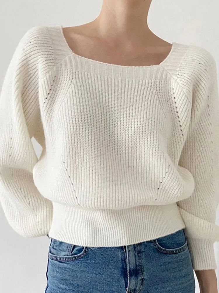 Vintage Square Collar Sweater