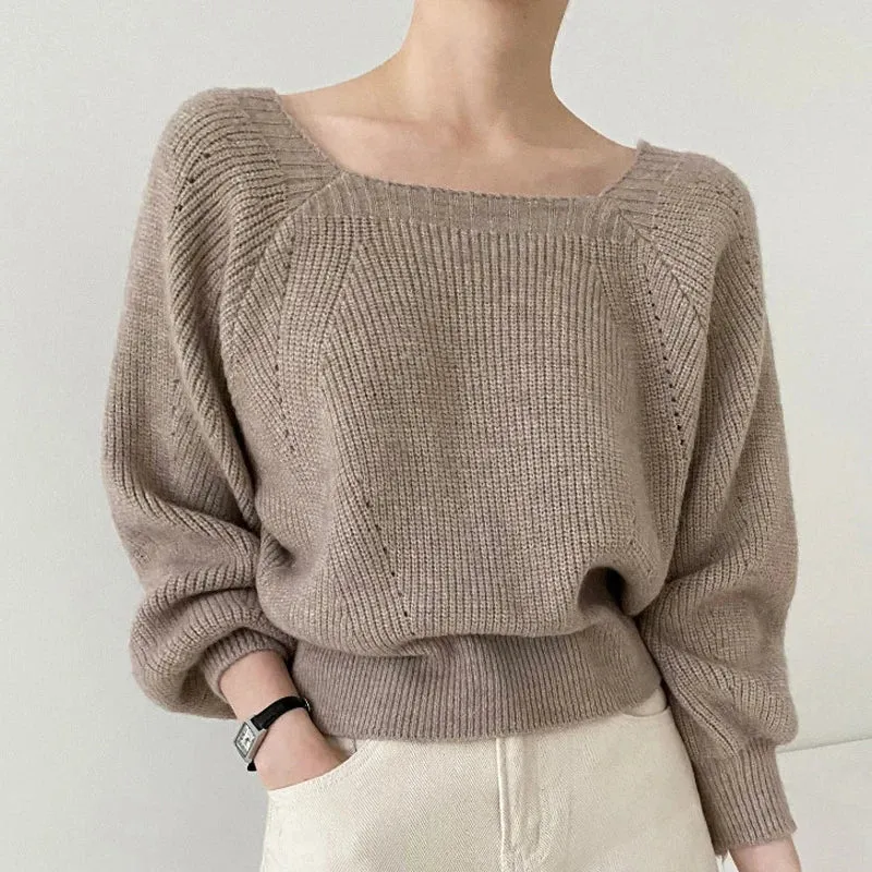 Vintage Square Collar Sweater