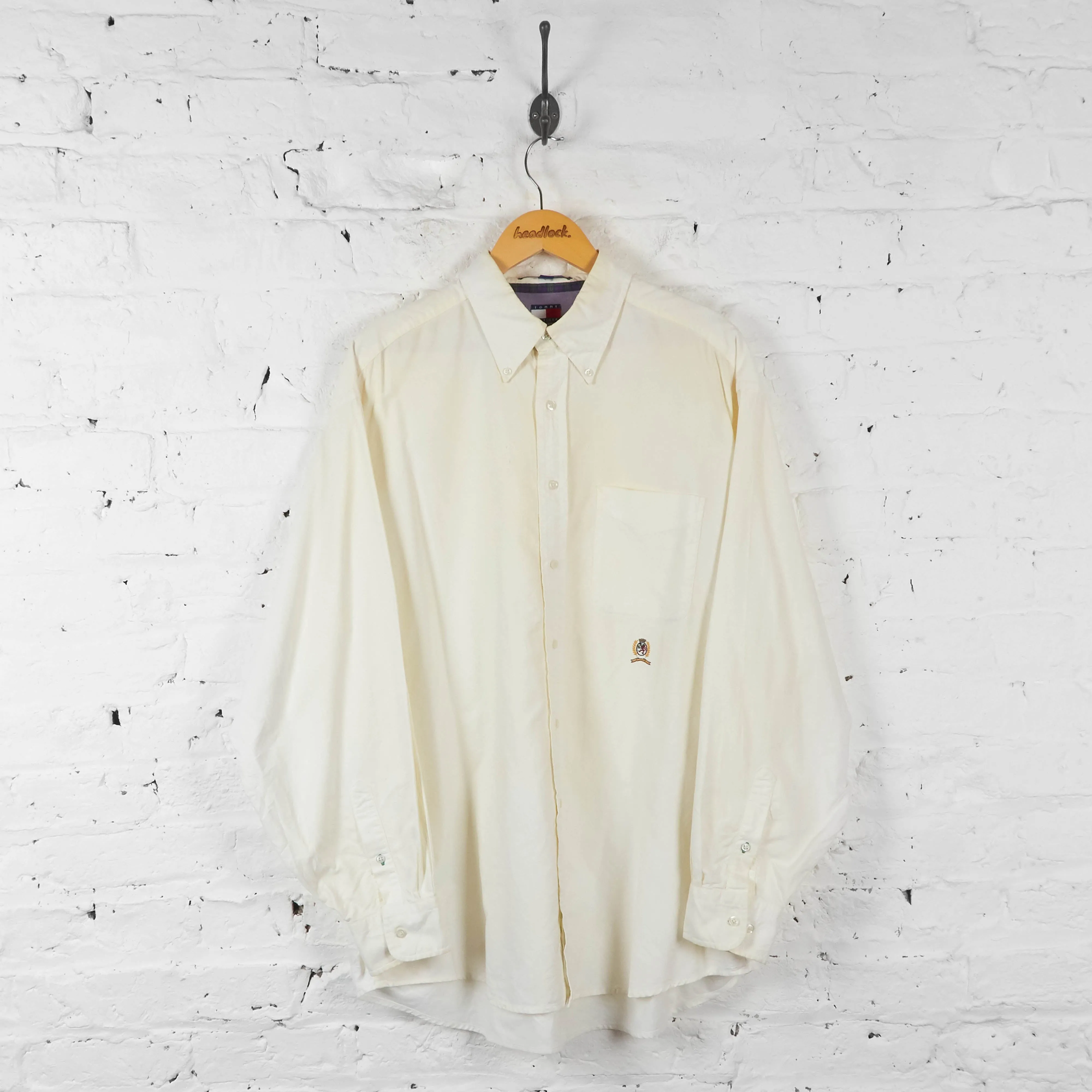 Vintage Tommy Hilfiger Shirt - Cream - XL