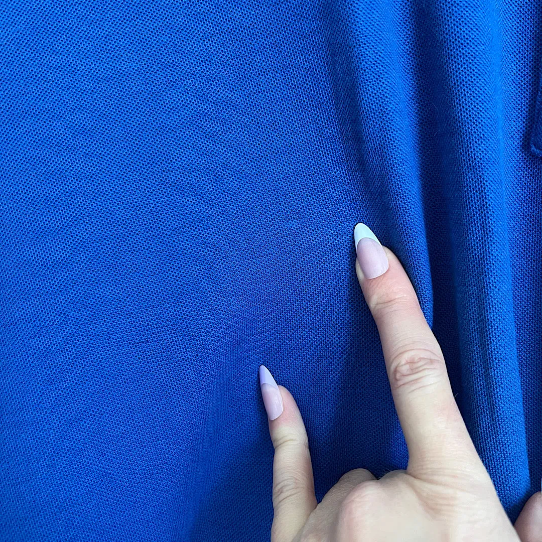 Vintage Trend Basics Soft Royal Blue Polo T-Shirt