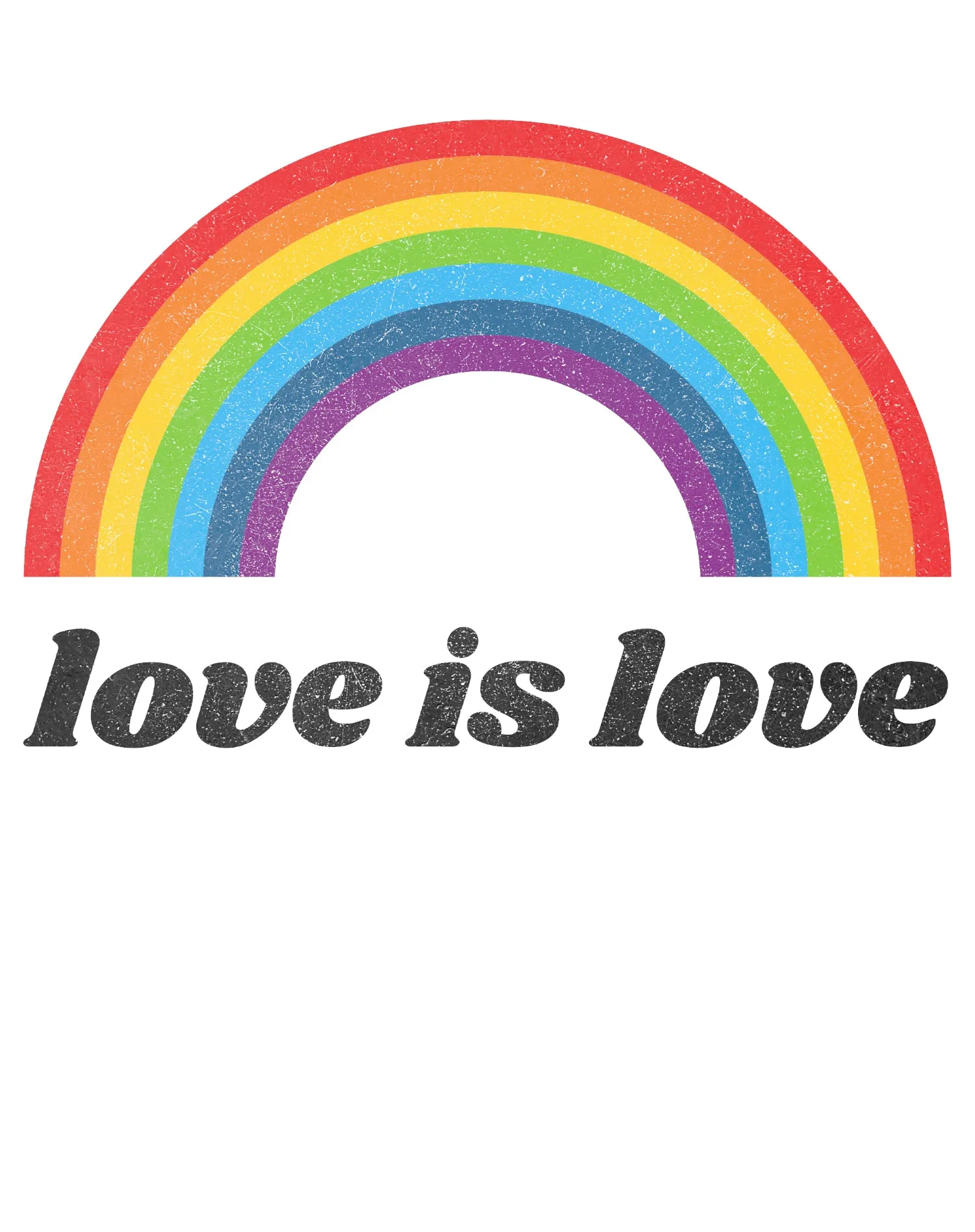 Vintage Valentine Rainbow Love Is Love Men's T-shirt