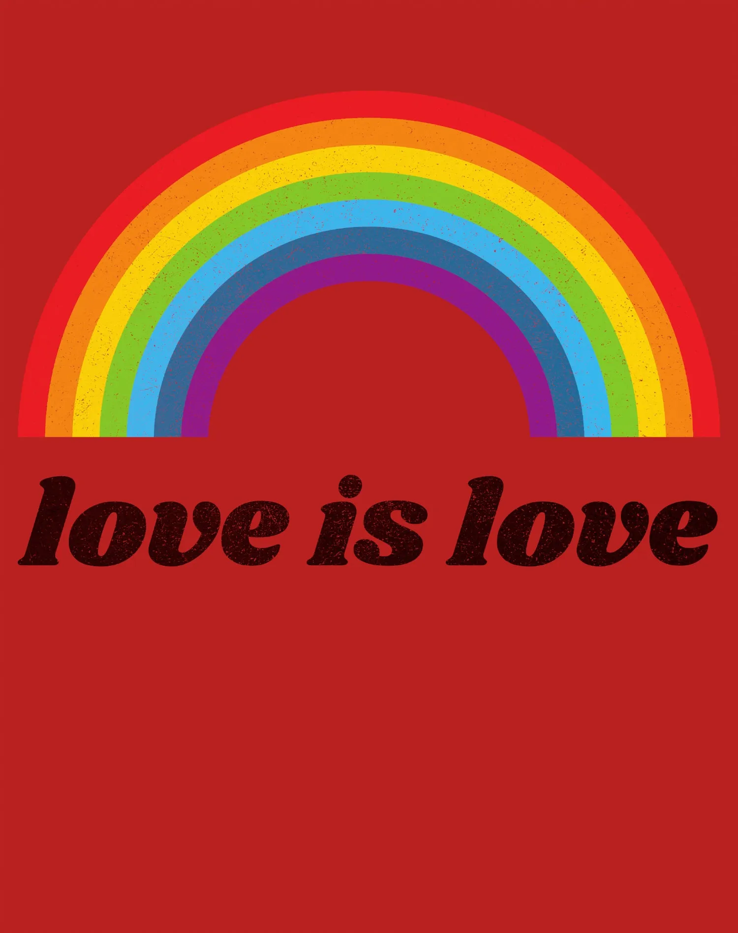 Vintage Valentine Rainbow Love Is Love Men's T-shirt