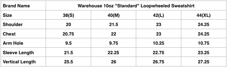 Warehouse Lot.401 10oz "Standard" Loopwheeled Sweatshirt (Navy)