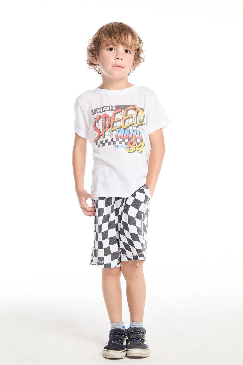 Wavy Check Boys Shorts