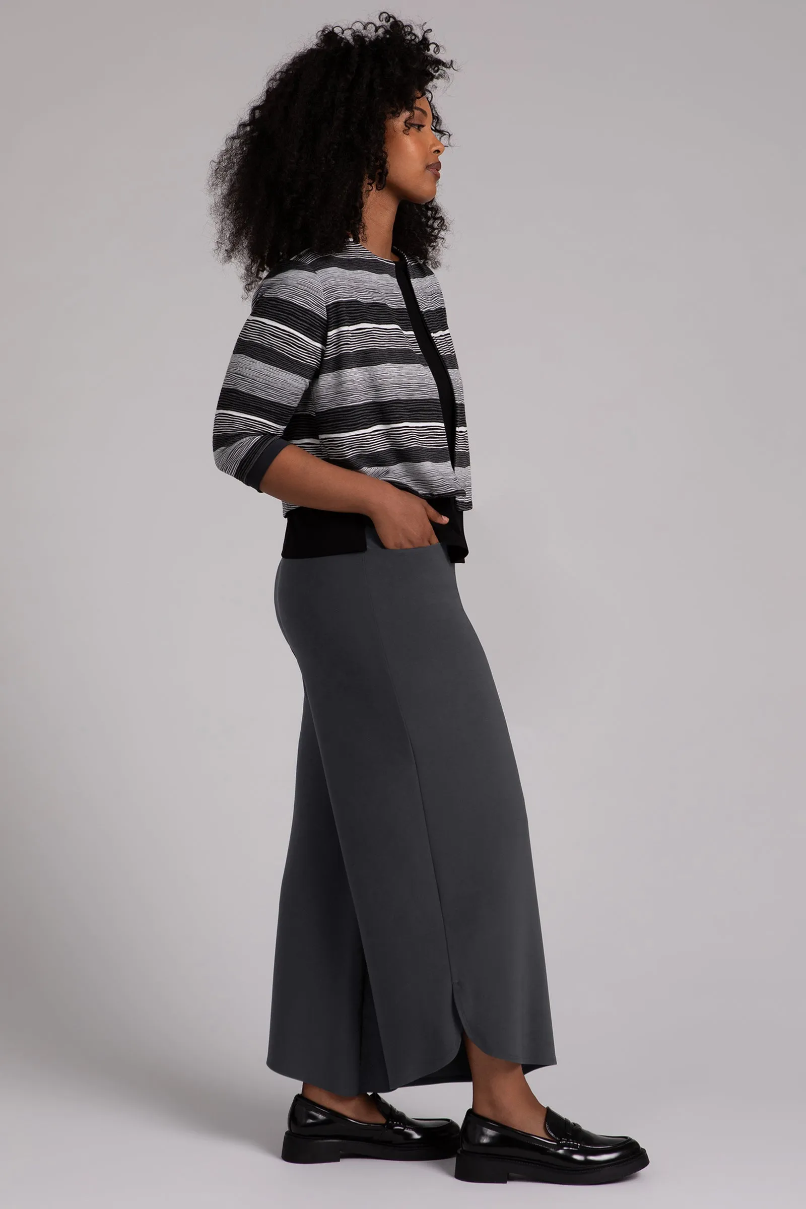Wavy Stripe Classic Bolero Cardigan