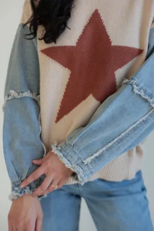 Western Star Knit Sweater-Final Sale