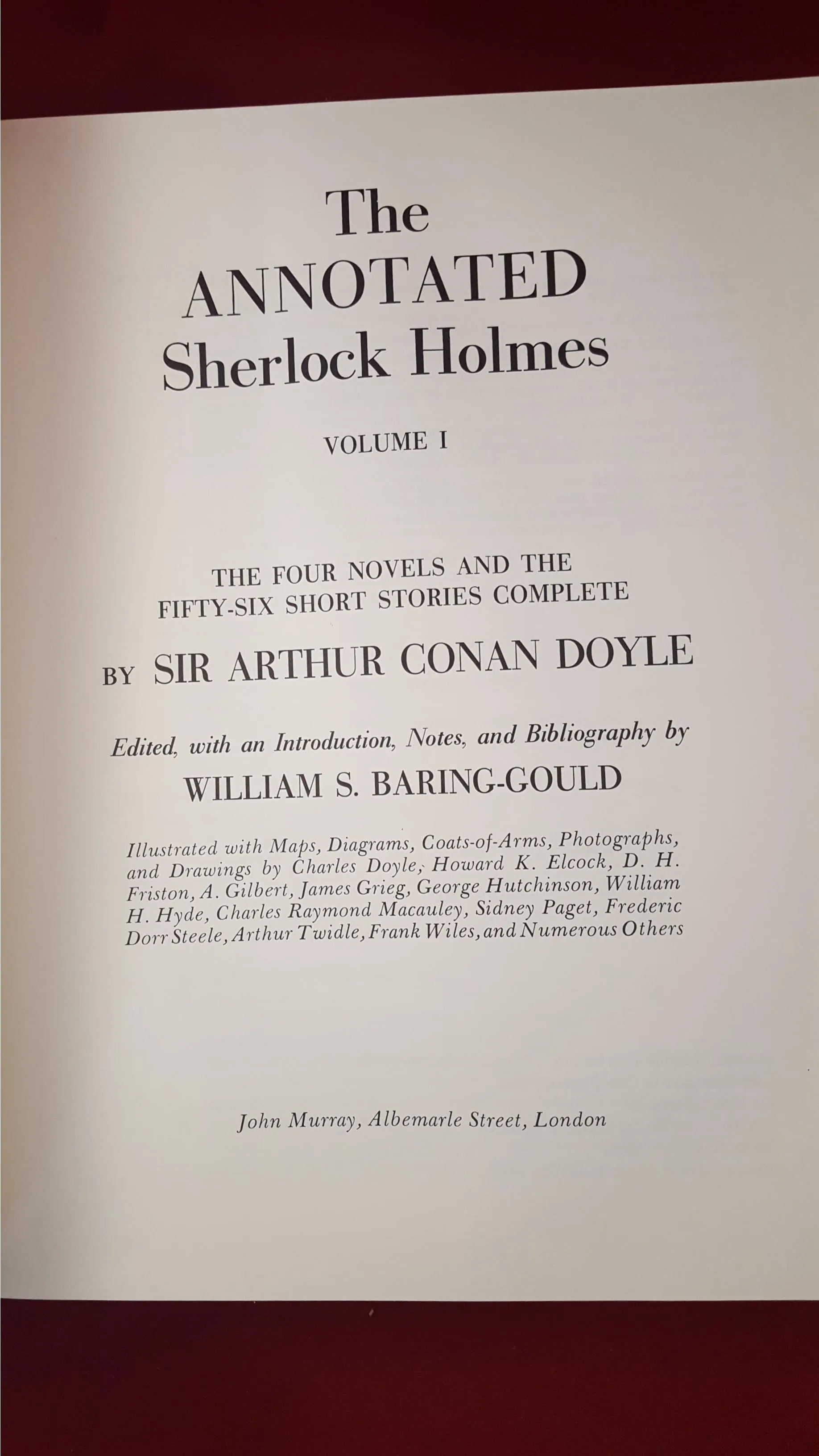 William S Baring-Gould - The Annotated Sherlock Holmes Volume I & II, J Murray, 1973