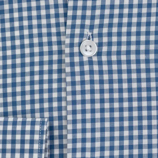 Windowpane Checked Cotton Shirt