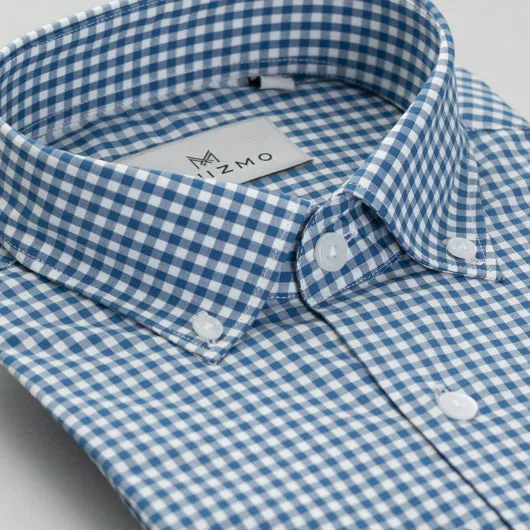 Windowpane Checked Cotton Shirt