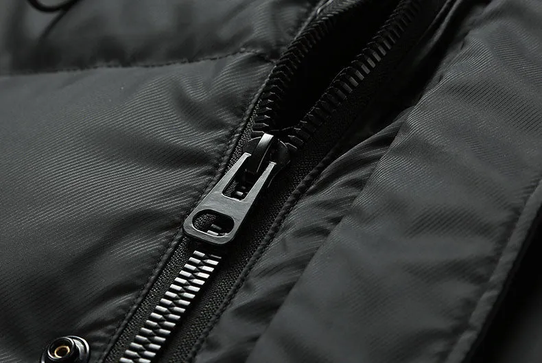 Windproof and Water-resistant Puffer Down Vest with Flap Pocket