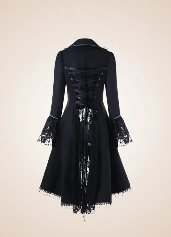 Women's Black Gothic Tailcoat