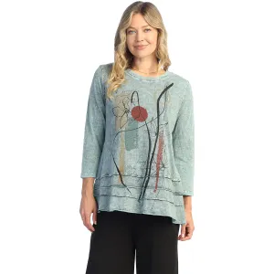 Women's Jess & Jane MW Cotton Layer Look Tunic Poem Teal
