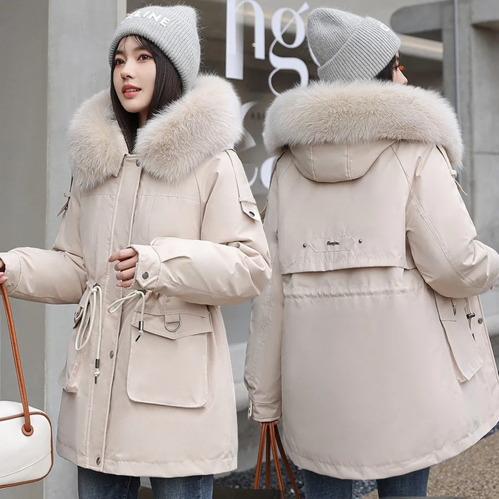 Women's Windproof Parka Featuring Easy-to-Clean Stain-Resistant Material