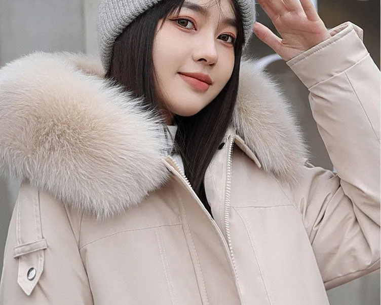 Women's Windproof Parka Featuring Easy-to-Clean Stain-Resistant Material