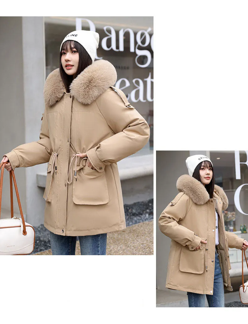 Women's Windproof Parka Featuring Easy-to-Clean Stain-Resistant Material