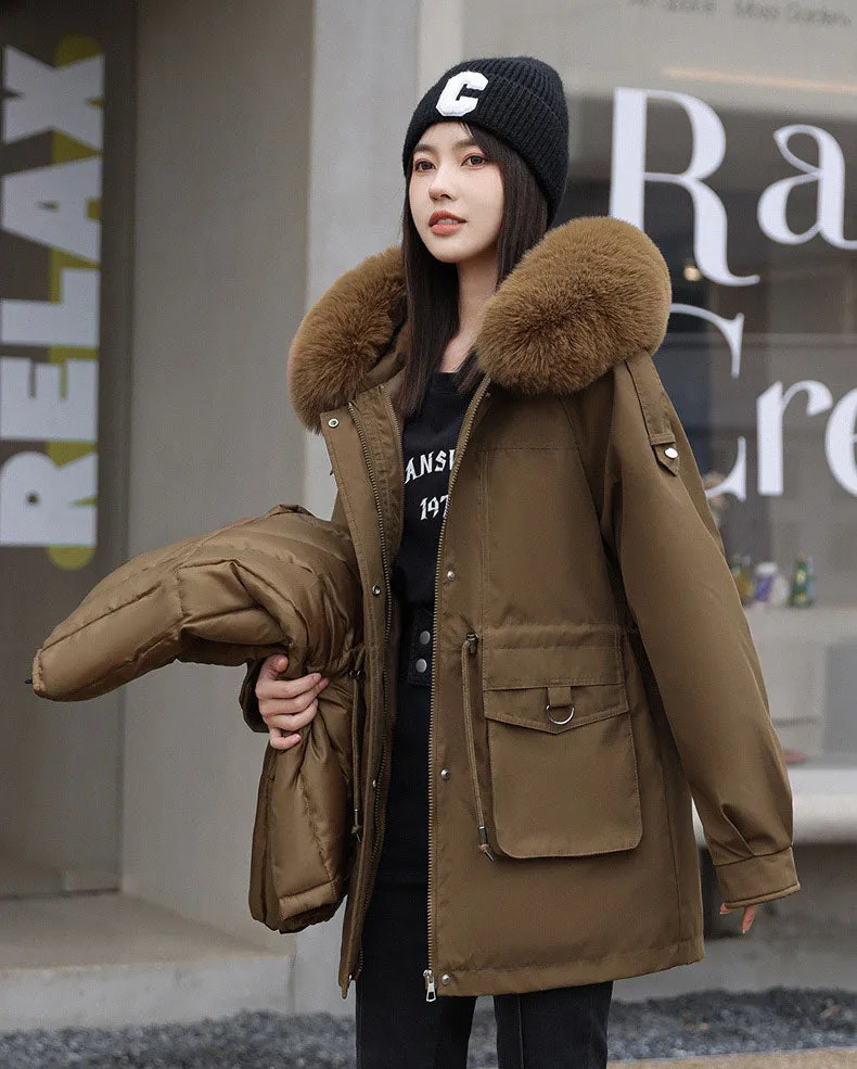 Women's Windproof Parka Featuring Easy-to-Clean Stain-Resistant Material