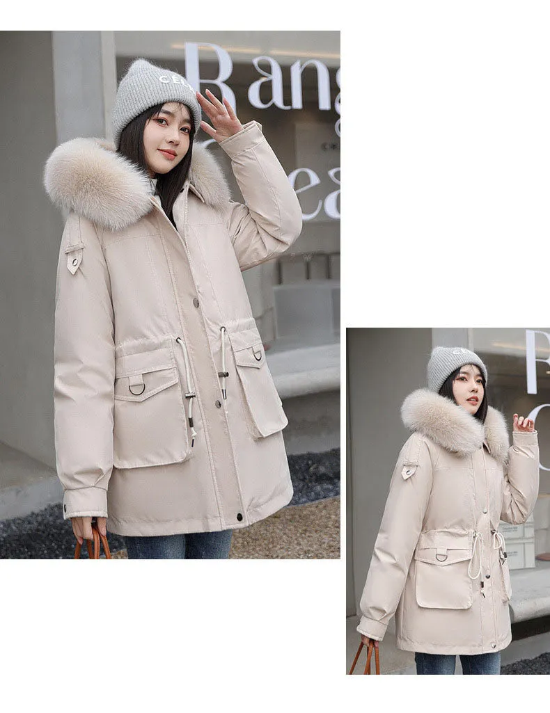 Women's Windproof Parka Featuring Easy-to-Clean Stain-Resistant Material