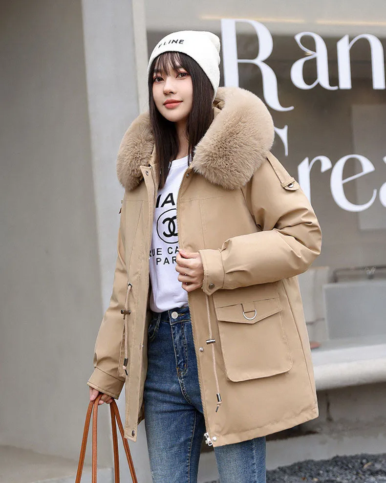 Women's Windproof Parka Featuring Easy-to-Clean Stain-Resistant Material