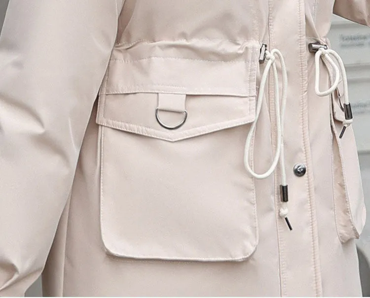 Women's Windproof Parka Featuring Easy-to-Clean Stain-Resistant Material