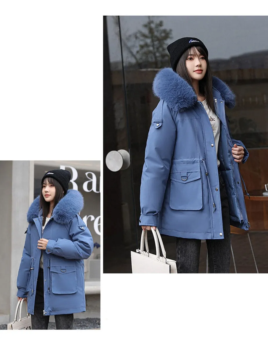 Women's Windproof Parka Featuring Easy-to-Clean Stain-Resistant Material