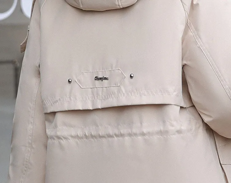 Women's Windproof Parka Featuring Easy-to-Clean Stain-Resistant Material