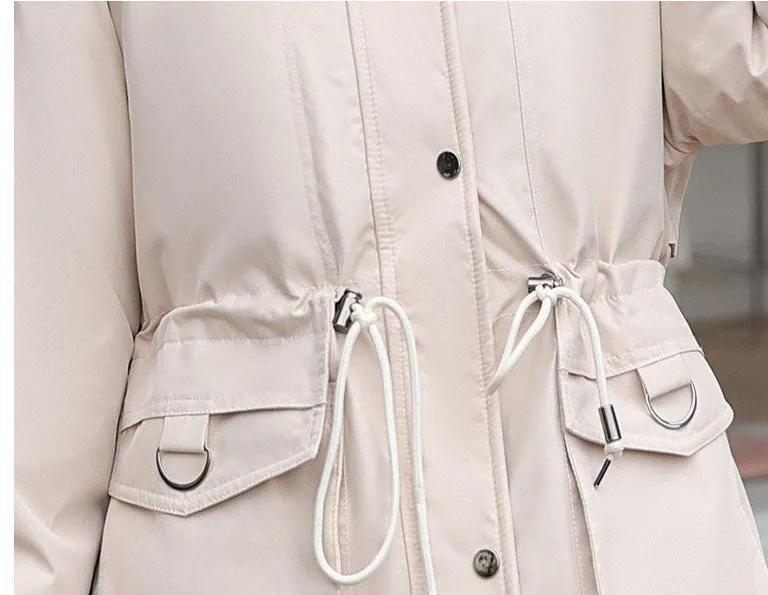 Women's Windproof Parka Featuring Easy-to-Clean Stain-Resistant Material