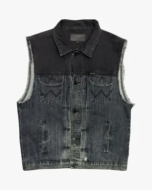 wrangler denim vest large