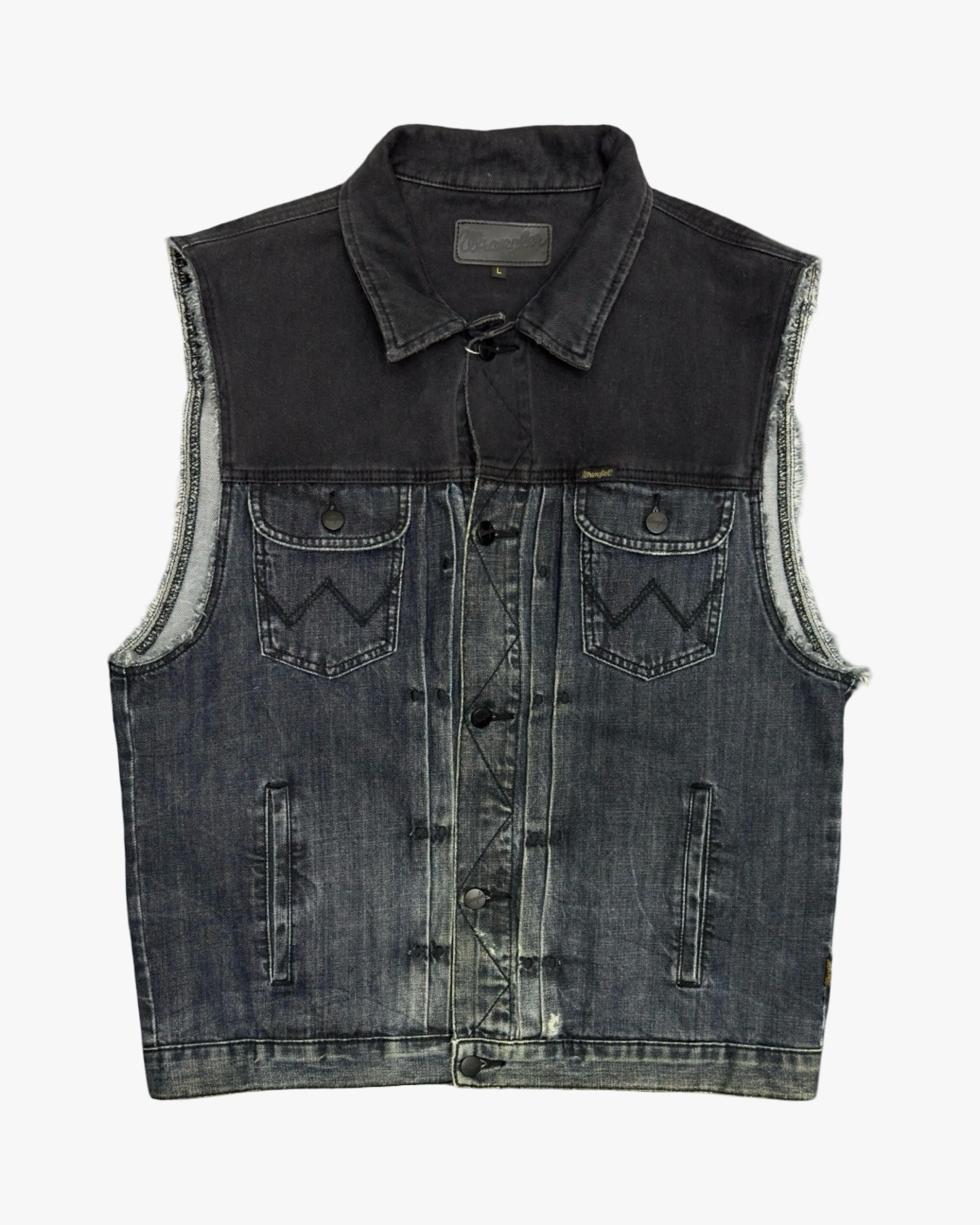 wrangler denim vest large