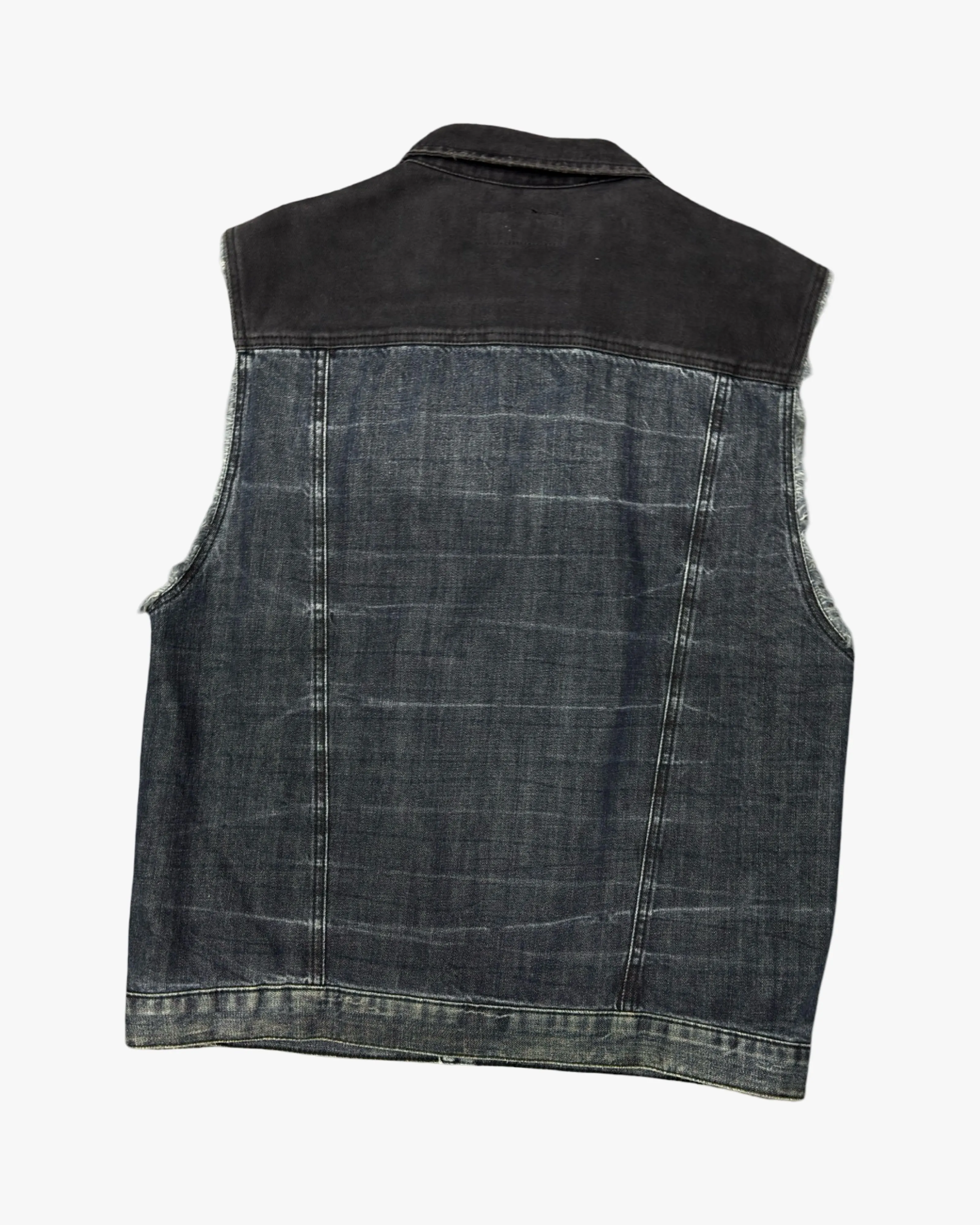 wrangler denim vest large