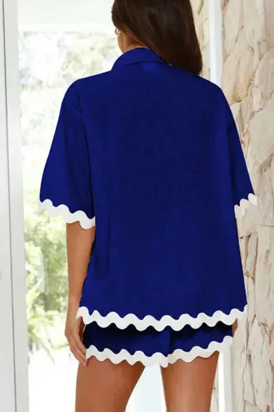 'Xenia' Half Sleeve Top and Shorts Set