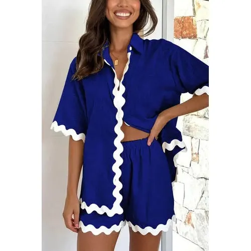 'Xenia' Half Sleeve Top and Shorts Set