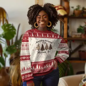 Xmas African American Ugly Christmas Sweater Rocking Around The Melanin Tree Xmas Tree TS11