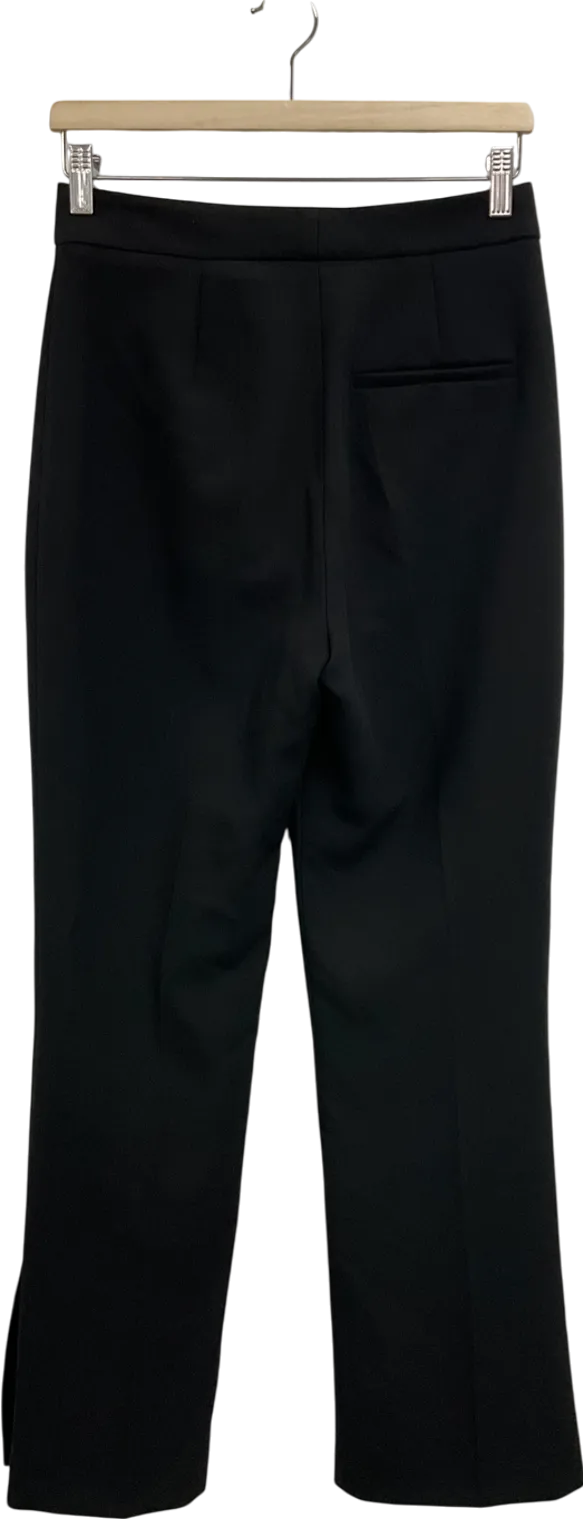 ZARA Black Split Hem Tailored Trousers UK S