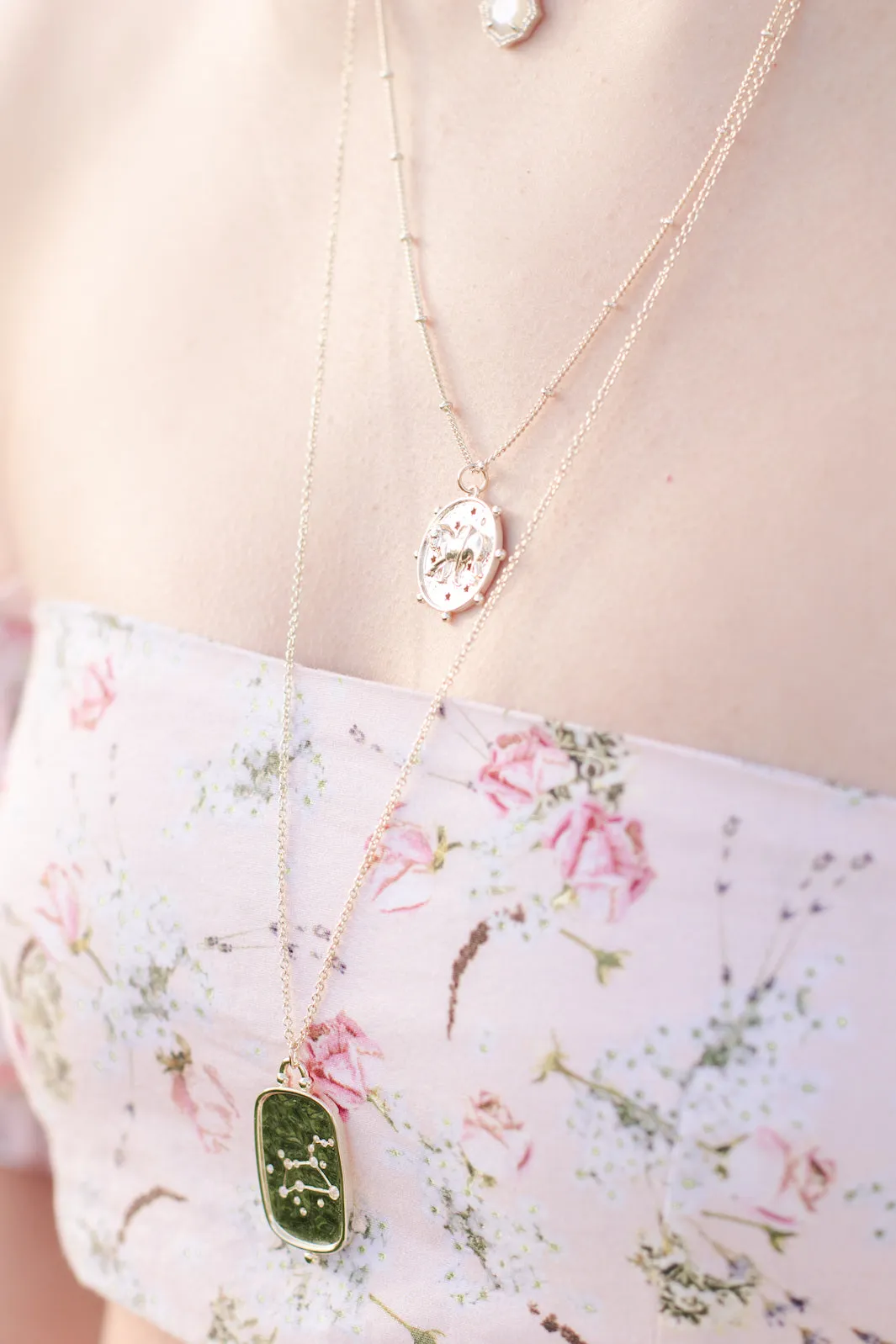 Zodiac Layered Necklace, Libra